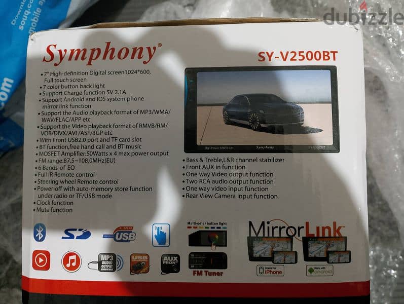 شاشة تاتش 7 بوصة HD من سيمفونى جديدة  symphony car screen new 2