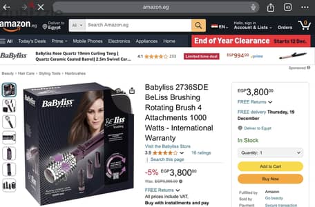 Babyliss hair rotating brush