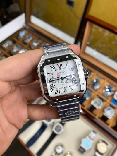 cartier de santos white dial