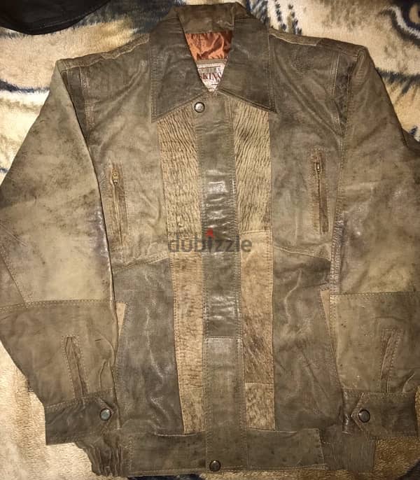 جاكت جلد طبيعي Pakistan Maade Jacket Real Leather 100% 0