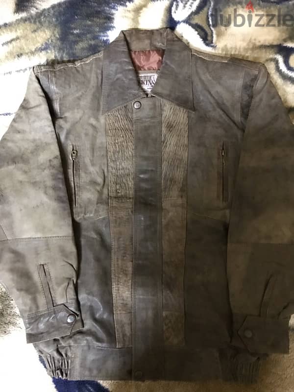 جاكت جلد طبيعي Pakistan Maade Jacket Real Leather 100% 6