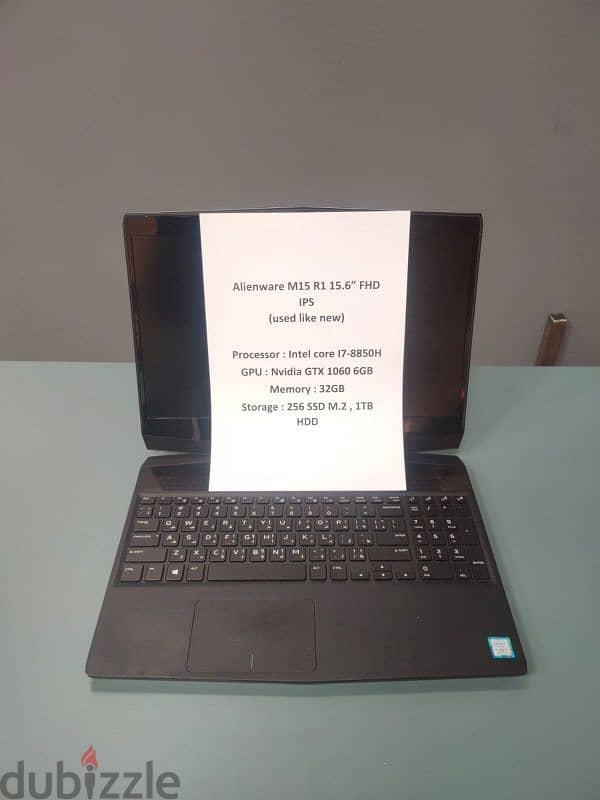 Alienware M15 R1 15.6" FHD (Used like new) 0