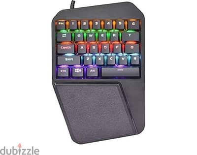 One-handed Gaming Keyboard with RGB LED Lights