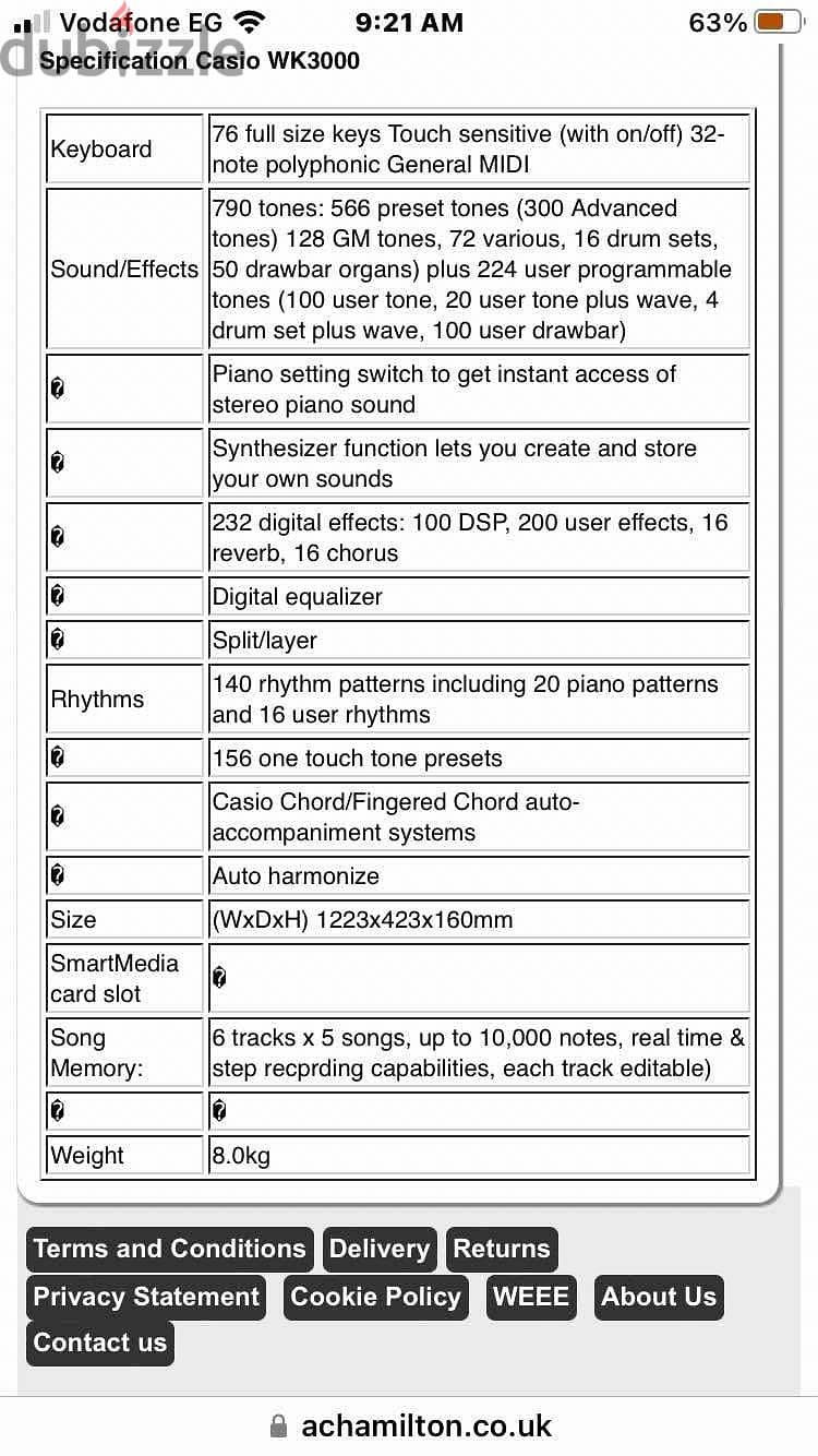 Casio WK-3000 76 keys - 8