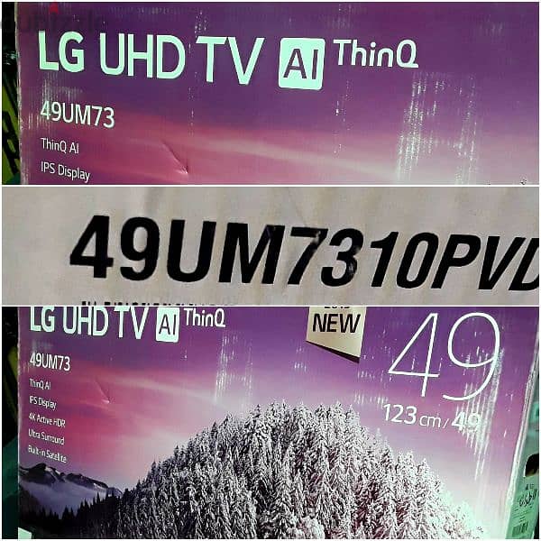 بحاله الزيروو ل جى49اسمارت رسيفر داخلى4k-UHD-IPS بلكارتونه بملحقاتها 2