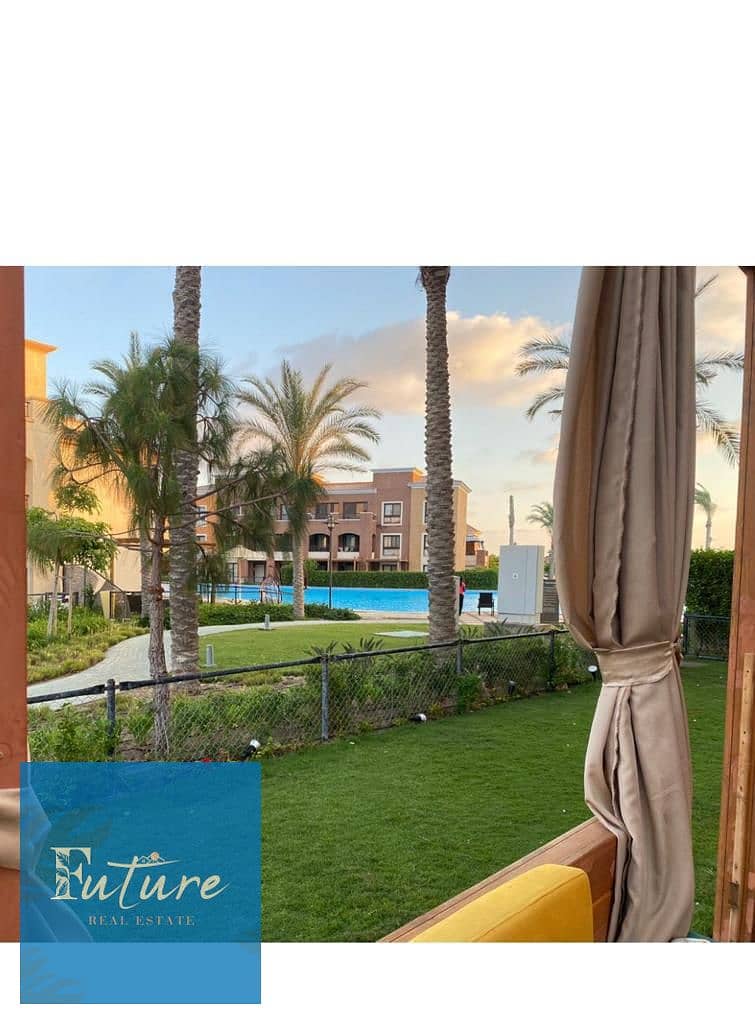 Chalet in Marassi for sale at the lowest price in North Coast Ras El Hekma with space of 115m² garden 150m² overlooking swimming pool and sea 0