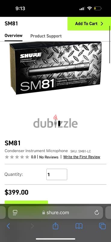 mic Shure SM81 condenser mic مايك شور كوندنسر 1