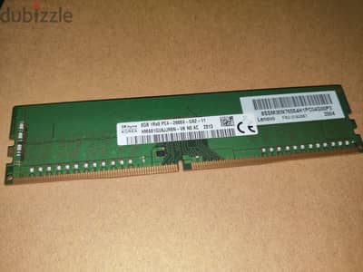 Skhynix 8gb ddr4 2666mhz رامات رامه 8 جيجا اصليه من كيسه ممتازه جداً