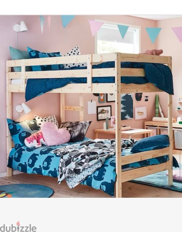 IKEA bunk bed frame سرير بطابقين خشب  من ايكيا 8