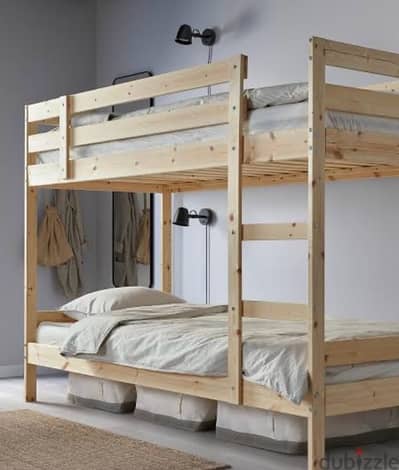 IKEA bunk bed frame سرير بطابقين خشب  من ايكيا