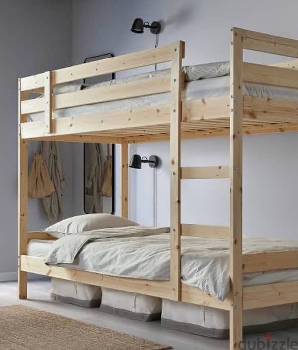 IKEA bunk bed frame سرير بطابقين خشب  من ايكيا 0