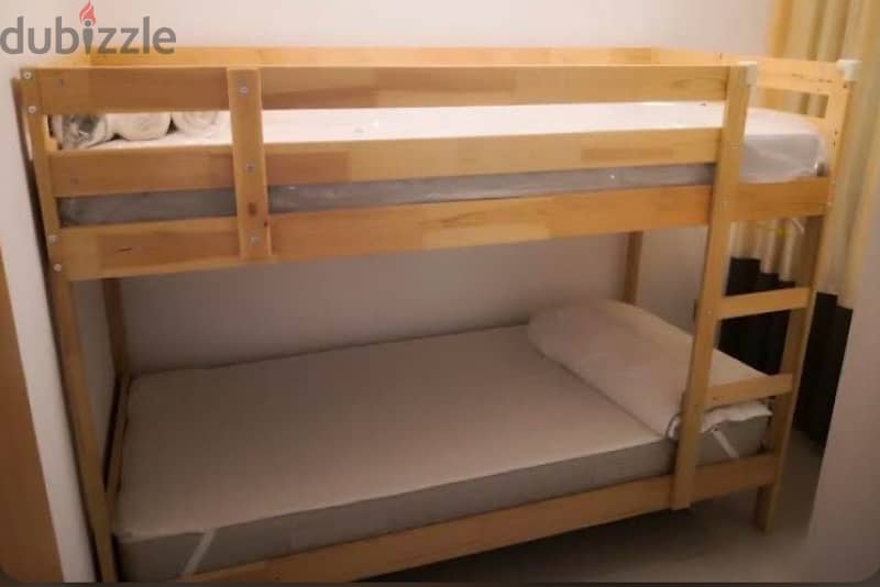 IKEA bunk bed frame سرير بطابقين خشب  من ايكيا 7