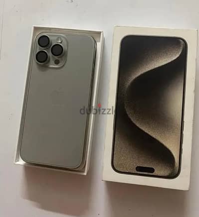 Iphone 15 pro max 256 Giga natural titanium with Box 2 lines