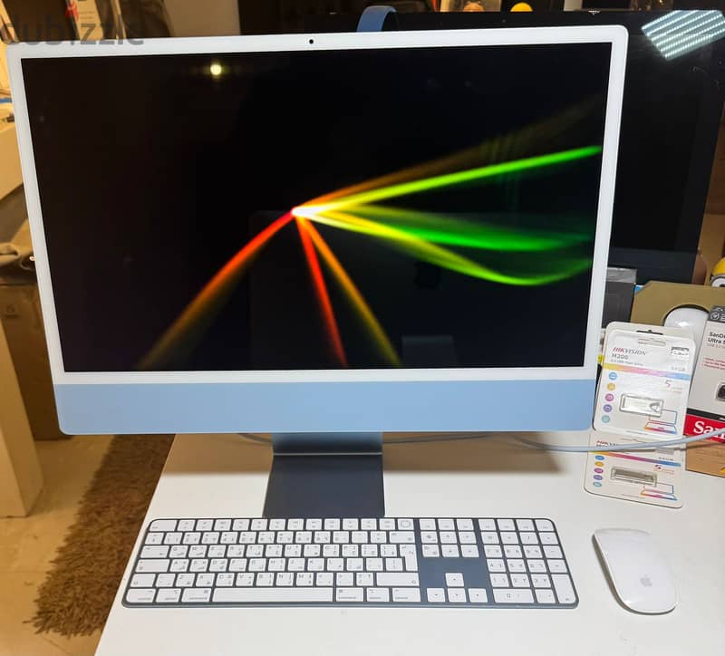 iMac (24-inch, M1 Chip with 8-Core CPU and 8-Core GPU, Ram 16GB,SSD 1 13