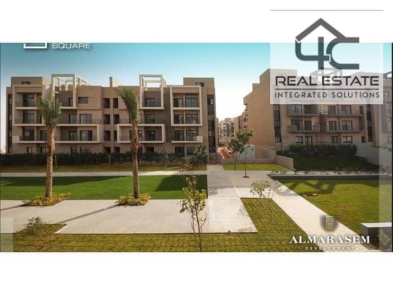 Apartment with garden 100 m fully finished and view landscape ready to move for sale with down payment and long installments in Fifth Square Compound 0