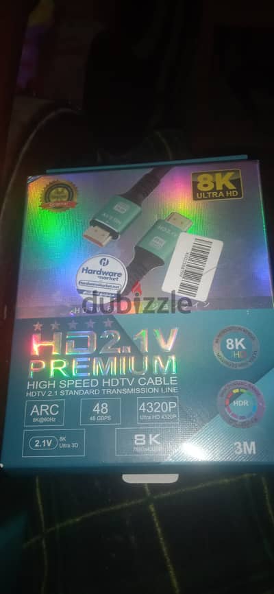 كابل hdmi 2.1 اكنجو 3متر 8k 48gb 4k144hz