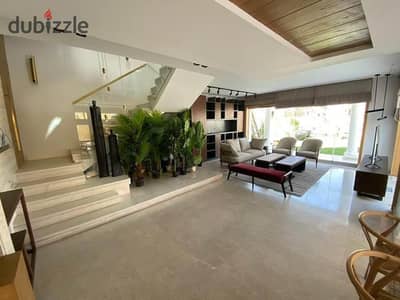 Villa 260 meters, distinctive division, 3 floors and a private garden for sale in a compound of villas only, with a huge discount