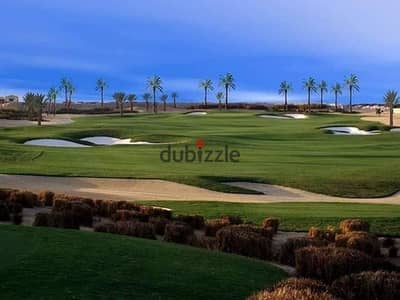 Twin house on the first row overlooking the golf course, ready for viewing, in Golf Views compound, Palm Hills, adjacent to New Giza