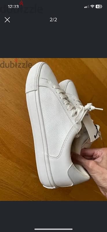 Pull and Bear original white leather sneakers size 41.5 1