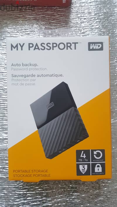 Western Digital WD 4TB Black My Passport Portable External جديد متبرشم