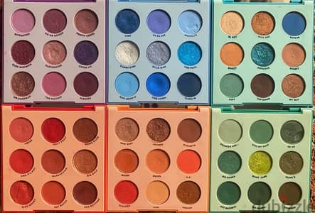 6 eyeshadow palettes from Colourpop cosmetics (slightly used)