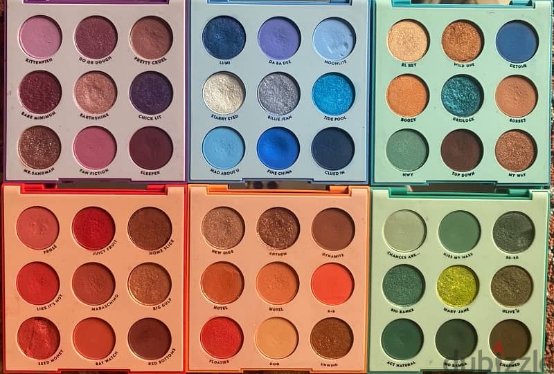 6 eyeshadow palettes from Colourpop cosmetics (slightly used) 0