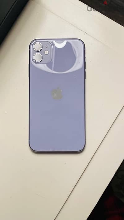 iPhone 11 with box battery 73%, purple