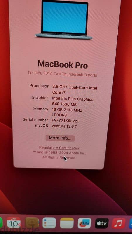 MacBook pro 2017 zero zero 9