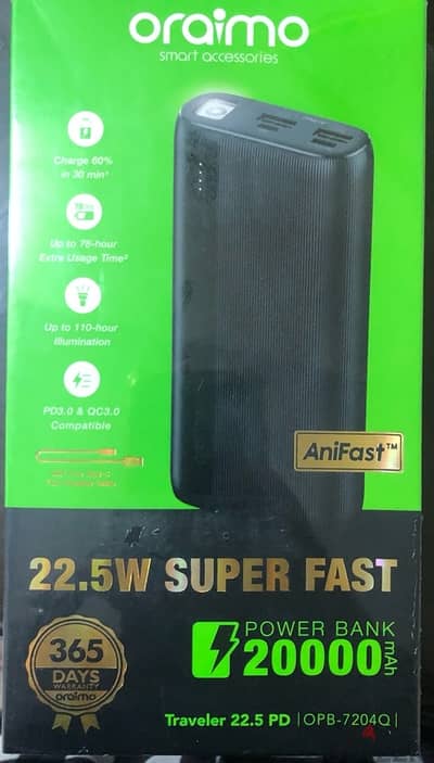 Oraimo bower bank - New ( 20000 mAh )