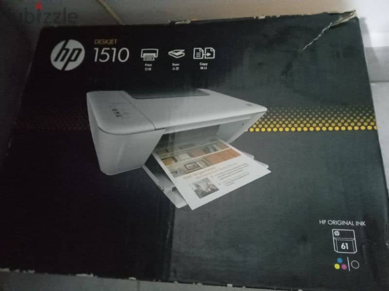 طابعة hp استعمال ٤ مرات ومعاها حبر 0