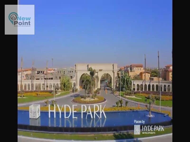 دايركت ع التسعين امتلك مع HYDE PARK شقة متشطبة 3 غرف بجاردن 161م فى قلب لتجمع الخامس 0