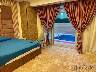 Basement for sale in the 8th district of Sheikh Zayed, finished, with a garden and a private swimming pool