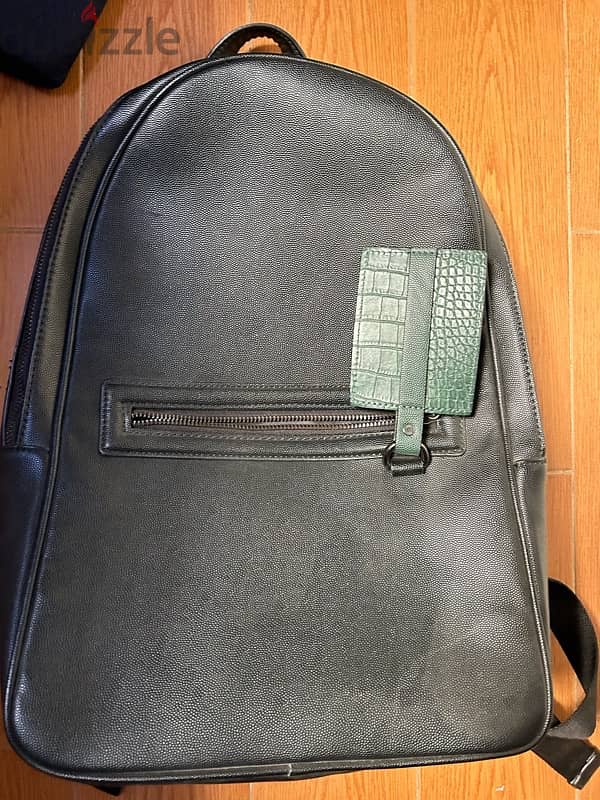 Zara leather backpack 5