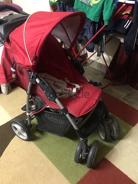 Graco stroller and car chairعربية 1