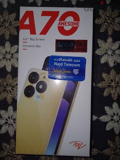 itel a70 256g 12 ram جديد متبرشم