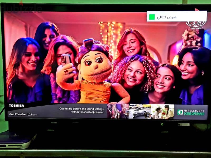 توشيبا 40بوصه full HD/LED بمشتملاتها الريموت والقاعده no smart 4