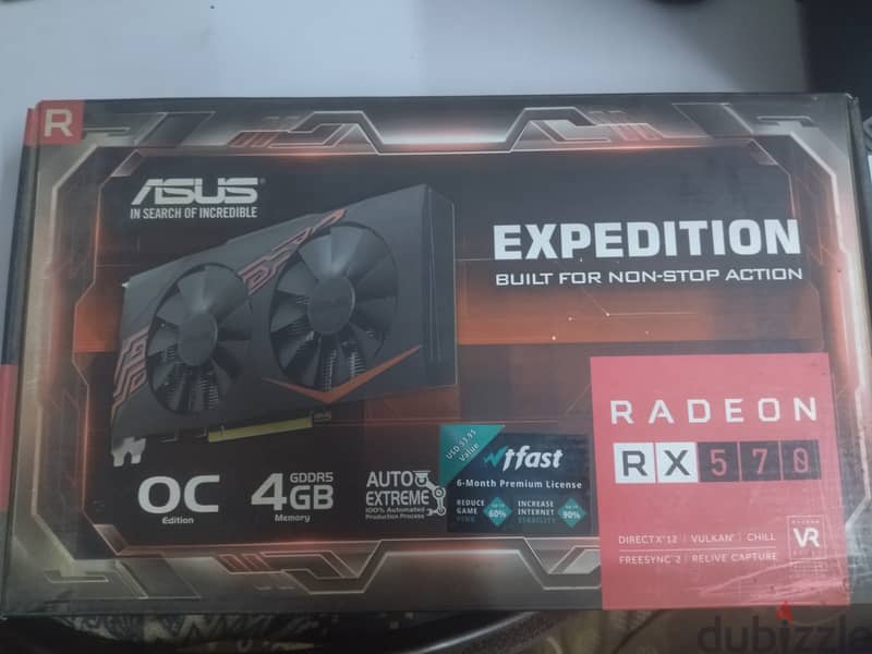 كارت شاشه Asus Rx 570 4 G 3