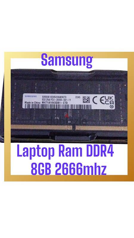 Samsung Ram laptop 8GB DDR4 2666 جديدة ( new ) 3