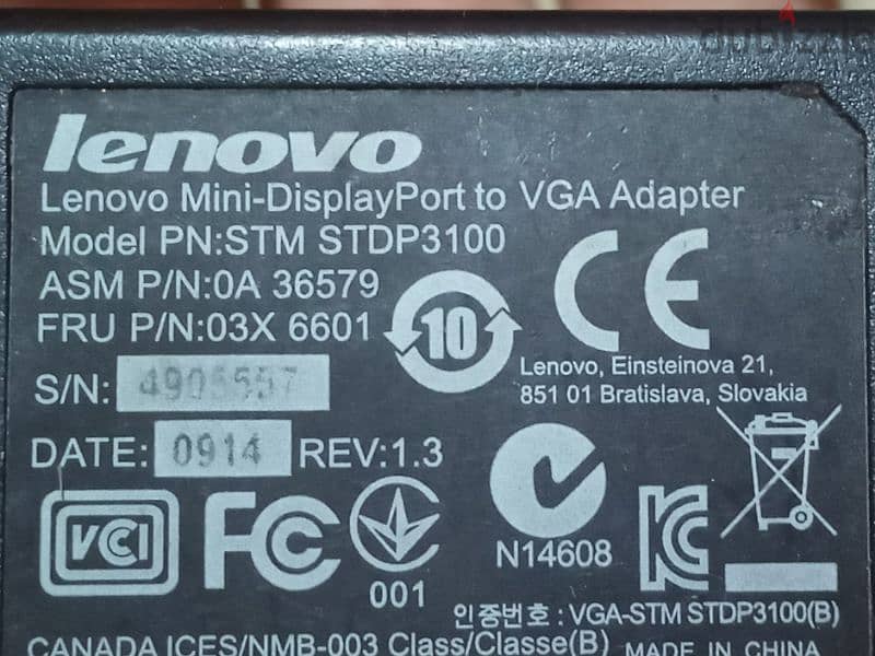 Lenovo USB-C to Ethernet to vga to Hdmi Adapter 6