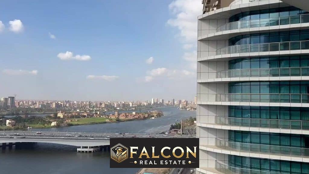 Fully finished hotel apartment (ready to move in now) with panoramic view of the Nile, managed by Hilton Nile Pearl Towers Hotel 0