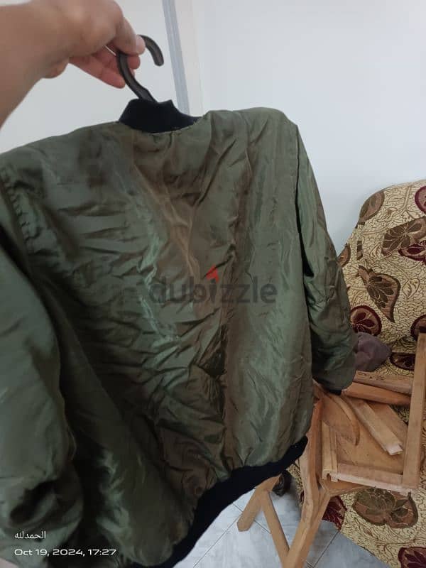 جاكت وتر بروف زيتى Olive waterproof jacket 1