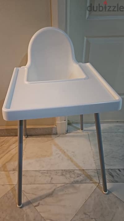 ikea antilop high with tray كرسى ايكيا white white.