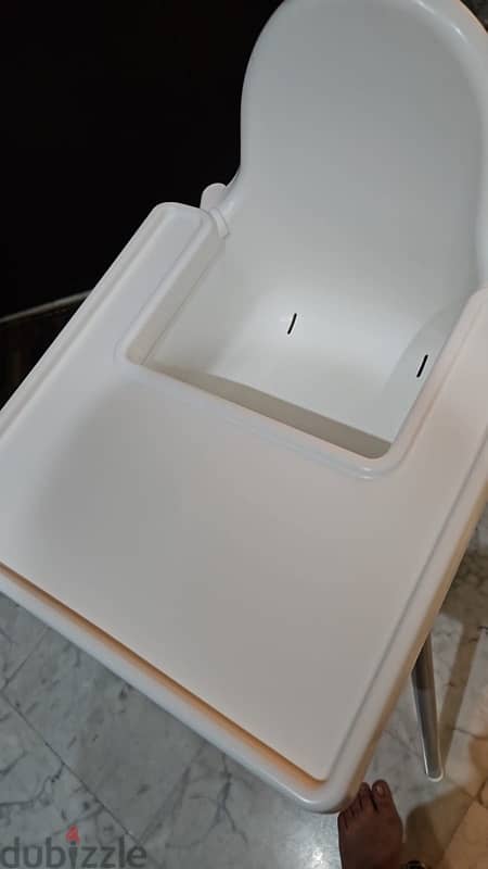 ikea antilop high with tray كرسى ايكيا white white. 2