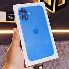 IPhone 16 Plus ultramarine 128G جديد متبرشم