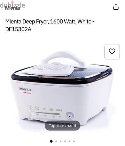 Mienta Deep Fryer 1600 Watt White – DF15302A