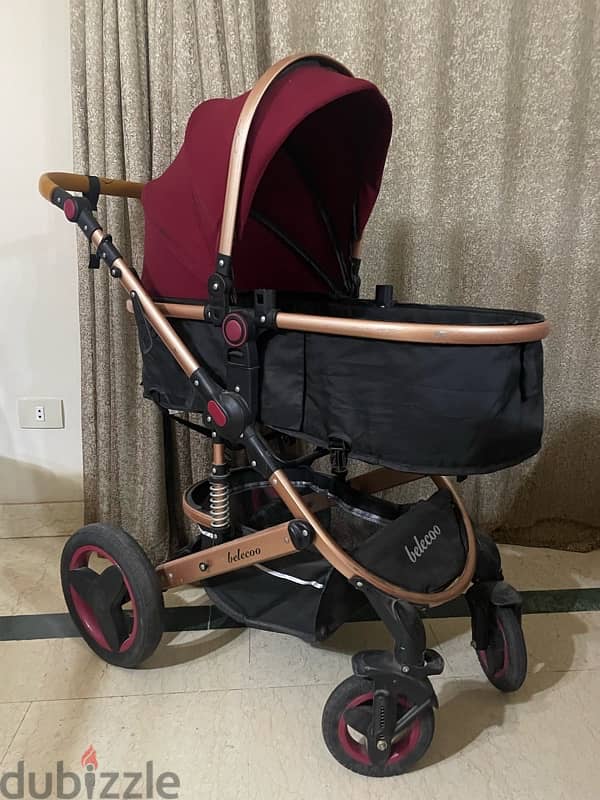 Belecoo stroller with car seat 1