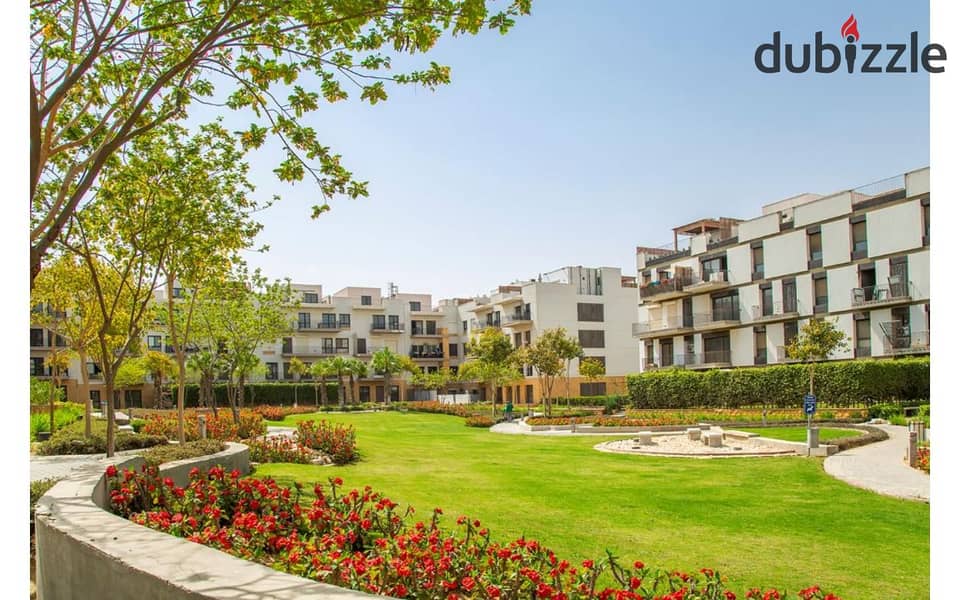 Apartment with garden for sale in The Courtyadr Compound - Elsheikh Zayed City 0