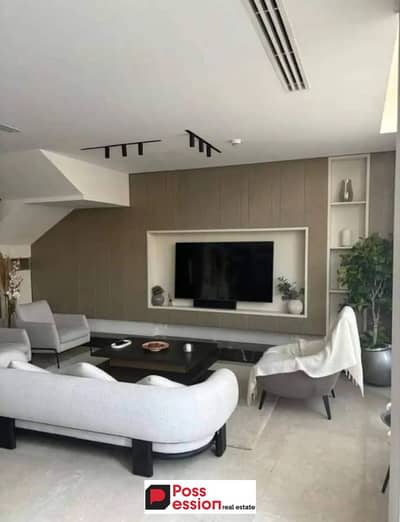 3 bedroom duplex apartment for sale at half price in installments in Taj City Compound in front of Cairo International Airport next to Kempinski Hotel