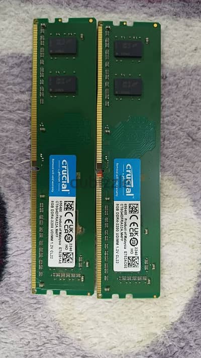 crucial ram 8×2 ddr4 3200mhz استعمال خفيف