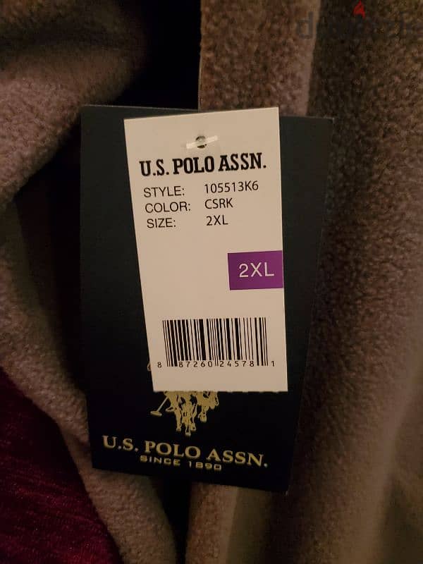 U. S. Polo Assn. Men's Polar Fleece Mock Neck Jacket, Castle Rock, XXL 6